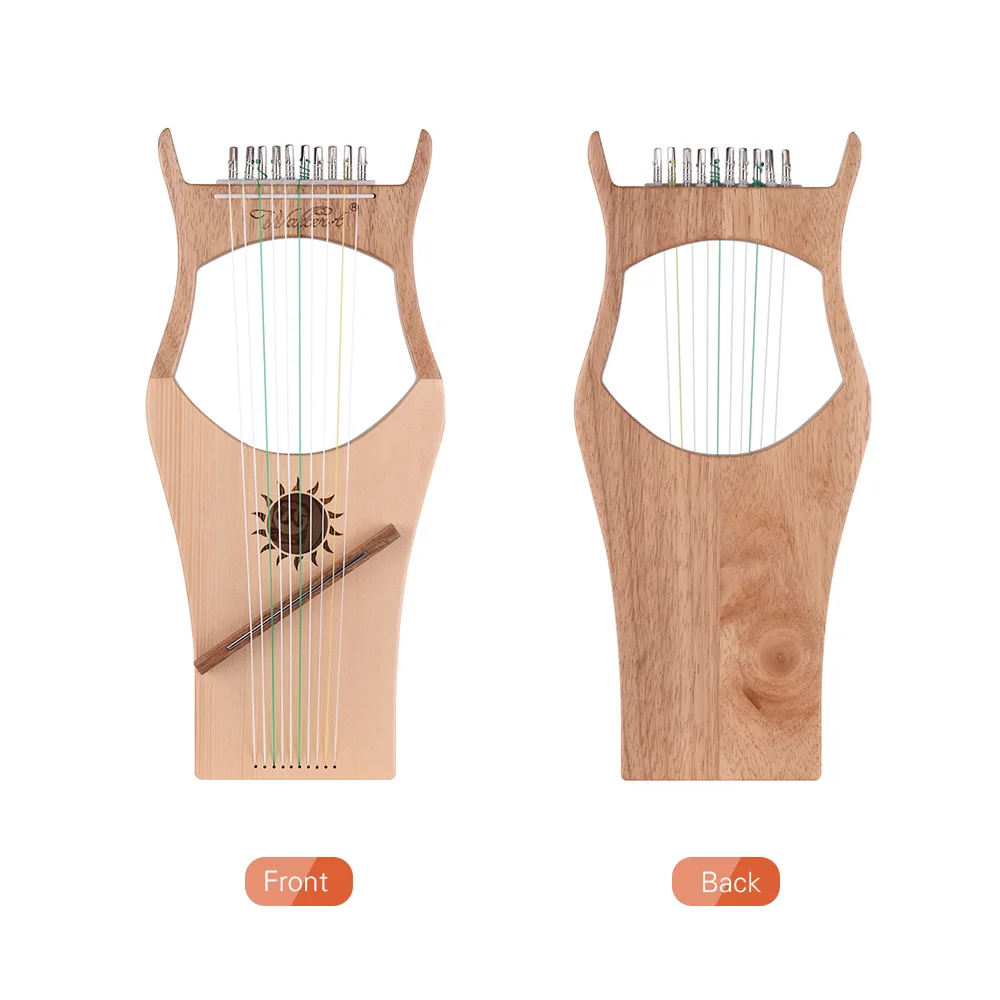WH03 10-String деревянный Лира Арфы нейлоновыми струнами из розового дерева Topboard