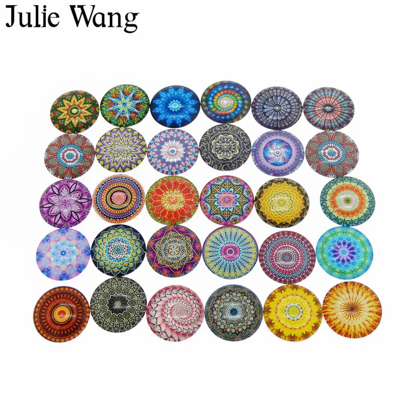 

Julie Wang, 1 упаковка, 12/20/25 мм, индийский хиппи, богемное искусственное ожерелье из кабошонов, серьги, аксессуары для изготовления ювелирных изд...