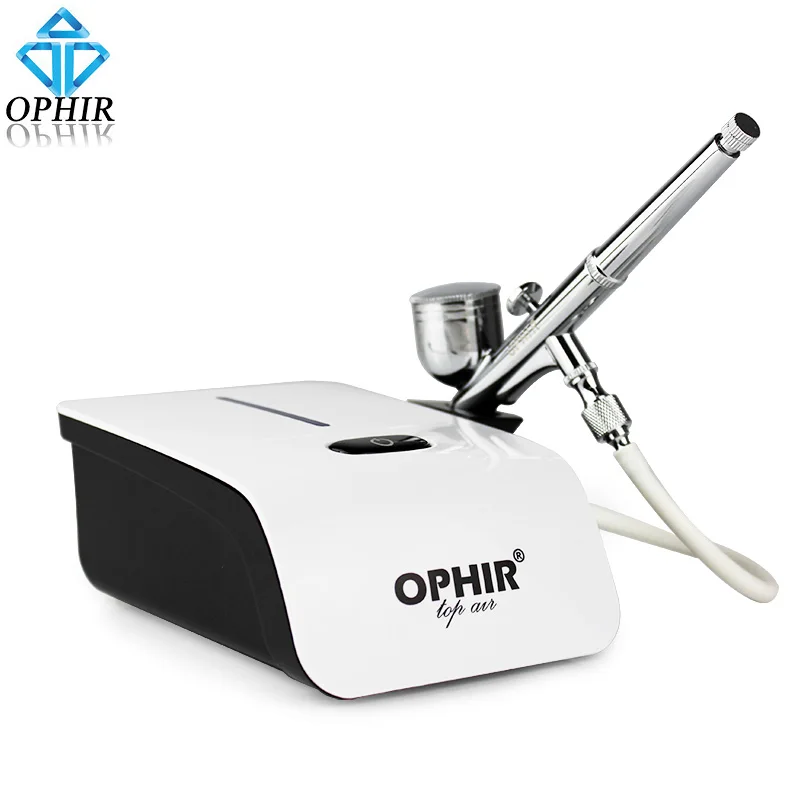 OPHIR Pro Airbrush Kit with Air Compressor Airbrushing for Cake Decorating Hobby Paint Airbrush Gun Cake Tools _AC117W+AC004A