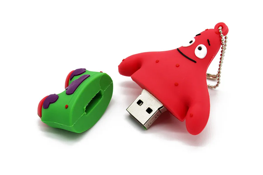 KING SARAS классный милый usb флеш-накопитель Губка Боб usb 2,0 4 ГБ 8 ГБ 16 ГБ 32 ГБ Флешка 64 ГБ