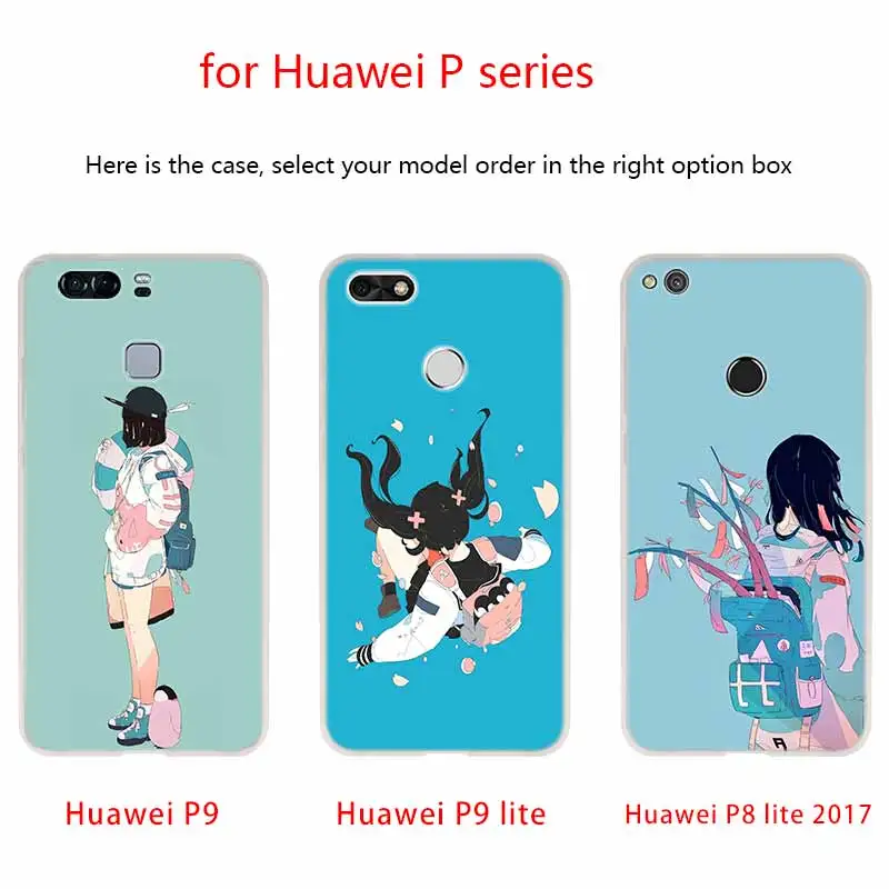 Модный чехол для телефона в японском стиле девушек Huawei P40 P9 P10 P20 P30 Lite чехлы Pro P Smart
