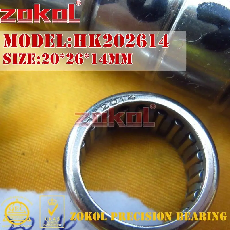 Подшипник zokol HK2010 HK2012 HK2014 HK2016 игольчатый роликоподшипник плавающего 20*26*10*20*26*12 20*26*14 20*26*16 мм - Цвет: HK202614(HK2014)