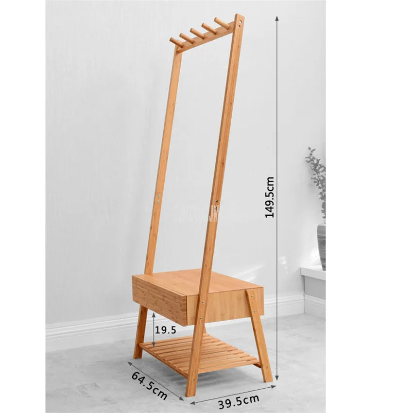 wood color Предметы из натурального бамбука, угловая вешалка для пола, полка для спальни, гостиной, платья, шляпы, стеллаж для хранения обуви, ткань, органайзер, стеллаж для хранения - Цвет: wood color