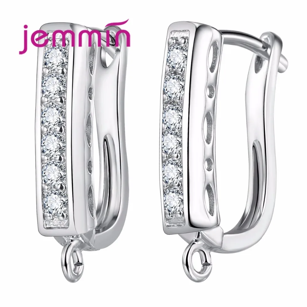 

10Pcs/Lot New Female Hoop Earrings 925 Sterling Silver Earrings Hoop Jewelry Findings Women DIY Making for Best Gifts