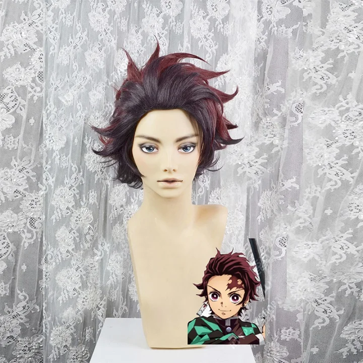 Парик для косплея Kimetsu no Yaiba Tanjiro Kamado| |
