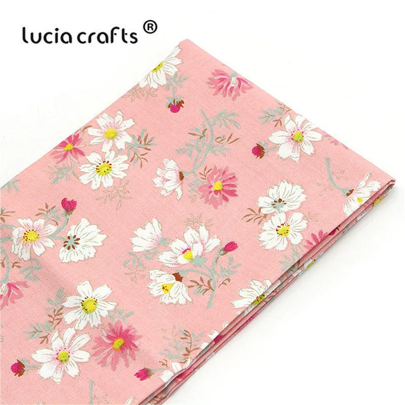 Lucia ремесла 50*50 см хлопок одеяла ткань для DIY шитья Лоскутное детское постельное Тильда кукла Текстиль Ткань H1010 - Цвет: Type 8  1piece