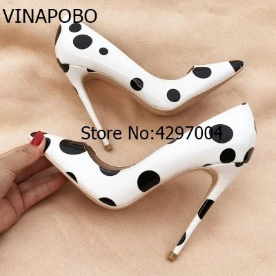 

Vinapobo Big Size 35-43 2018 New Fashion white black high heels women pumps thin heel classic white sexy party wedding shoes