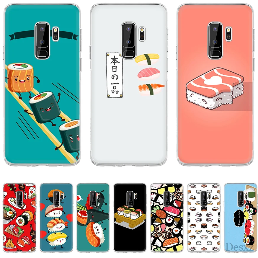 Чехол Gerleek Sushi Kawai для Samsung Galaxy A7 A8 A9 A10 A30 A40 A50 A70 M10 M20 M30 S10 Plus S10E J6|Чехлы-накладки| |