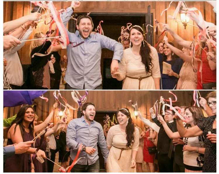 3 ленты палочки свадебные с кружевом многоцветная лента для вечеринки в честь Дня