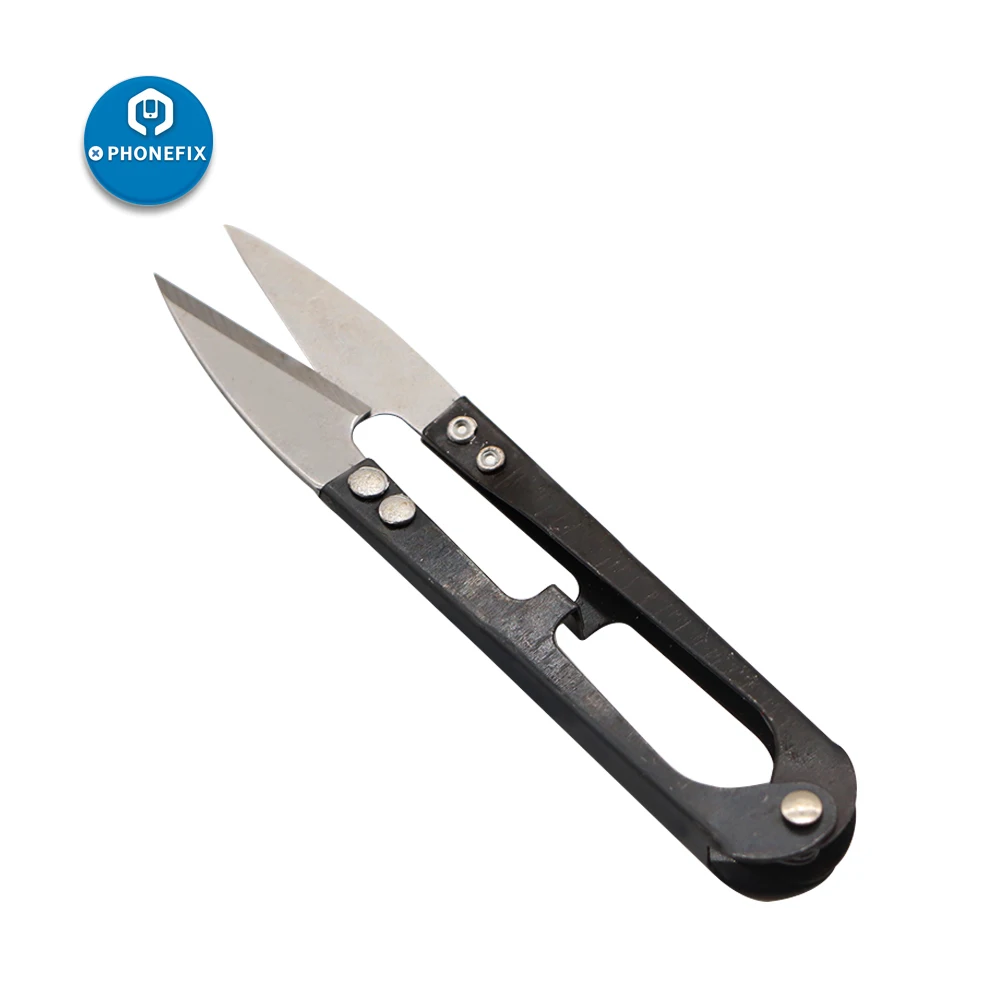 

PHONEFIX Stainless Steel Handcraft Mini Scissors U Shape Clippers Craft Tailor Scissors For mobile Phone Repair Cable Cutter