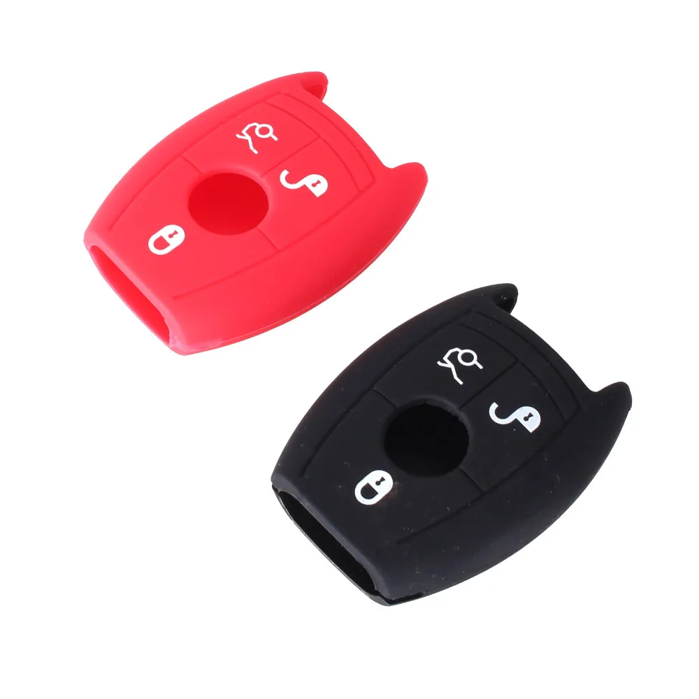 KEYYOU 3 кнопки силиконовый чехол для ключей от машины Mercedes Benz W203 W210 W211 AMG W204 C E S CLS CLK CLA