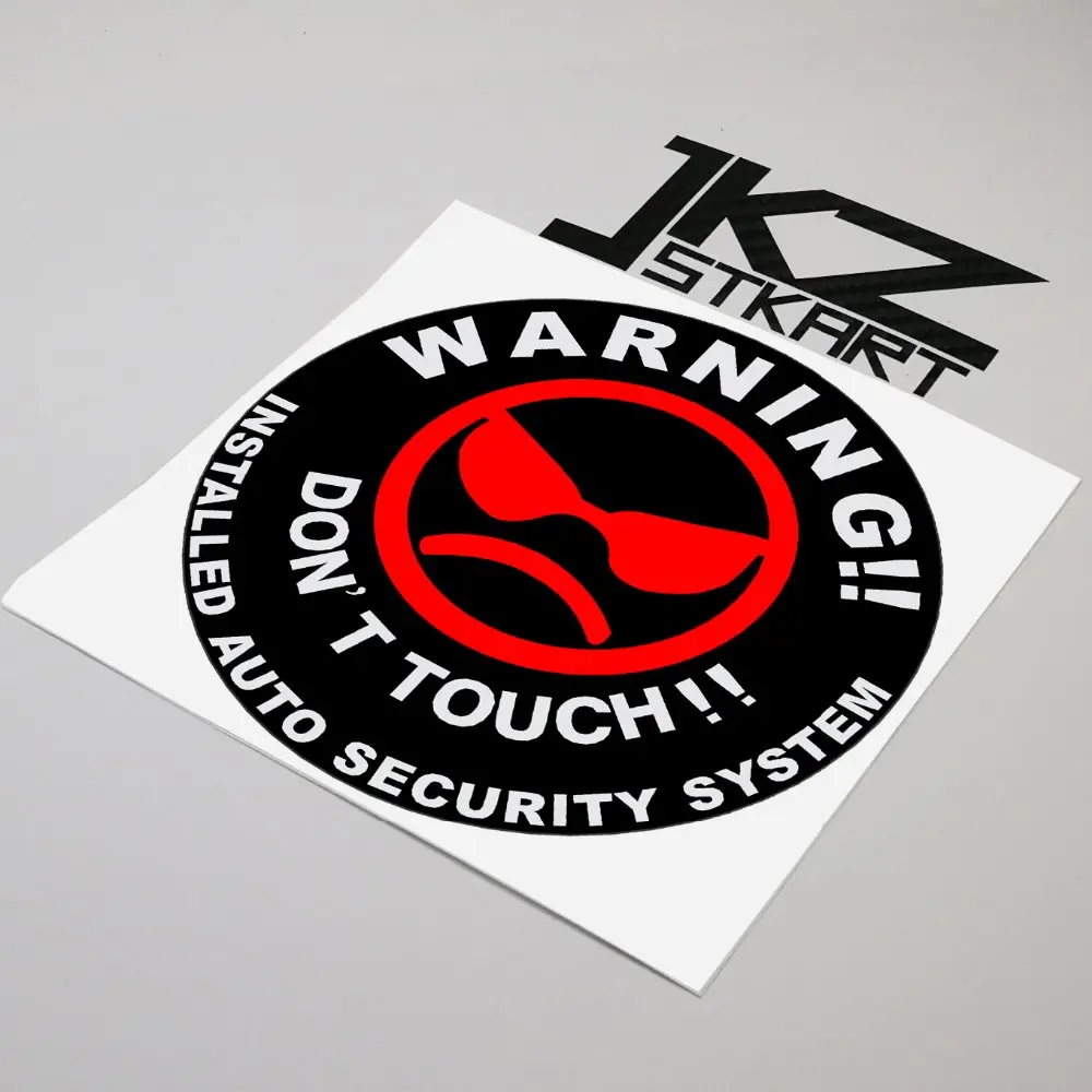 

JKZ STKART Vinyl Die Cut Multi-layer Sticker Decal Warning Do not Touch for ATV Motor Bike Truck Helmet Decorated Stickers