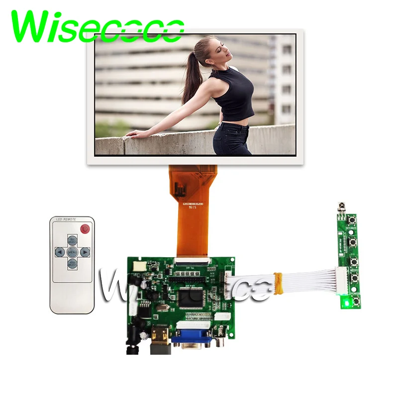 full kit 2 7-дюймовый ЖК-дисплей для TTL LVDS плата контроллера HDMI VGA 2AV 50 PIN подходит только для AT070TN90 92 94 Поддержка автоматически Raspberry Pi - Цвет: full kit 2
