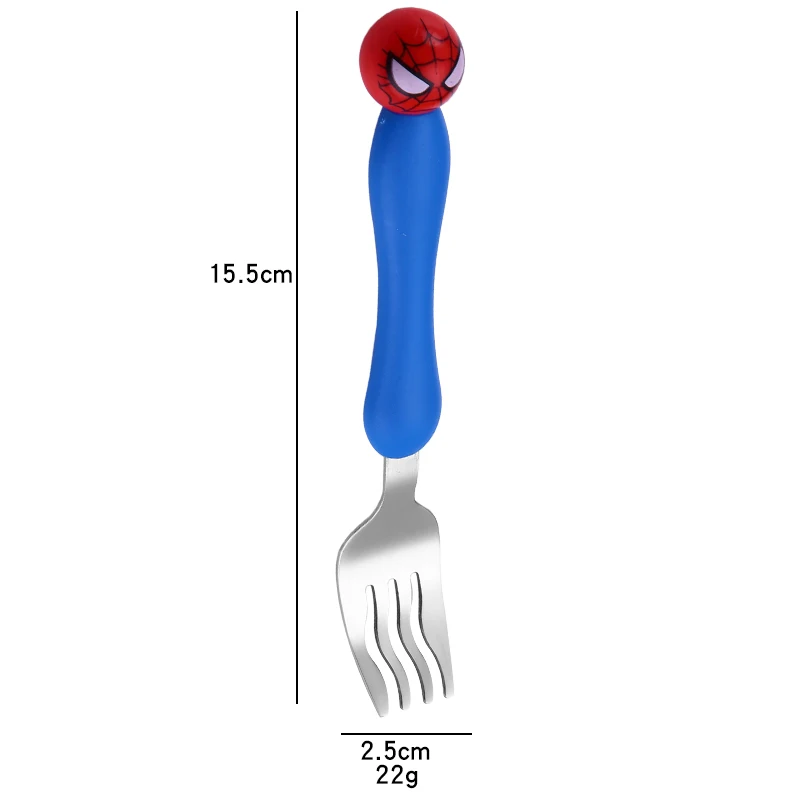 Big spider fork 1 шт., мультяшная Минни, детская ложка, вилка, набор для кормления ребенка, ложка из нержавеющей стали, детские столовые приборы, Детские аксессуары для мелкой посуды - Цвет: Big spider fork