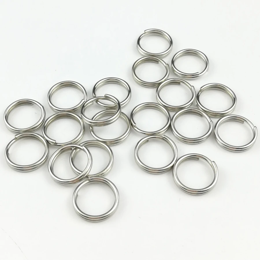 50 шт. 10 мм металлический Сплит Брелок Высокое качество супер сильный мини провод