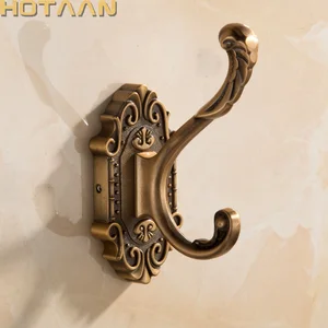 Бесплатная доставка, Новые античные бронзовые настенные крючки и вешалки, вешалки для одежды, металлические полотенца, пальто и крючки для халата, аксессуары для ванной комнаты