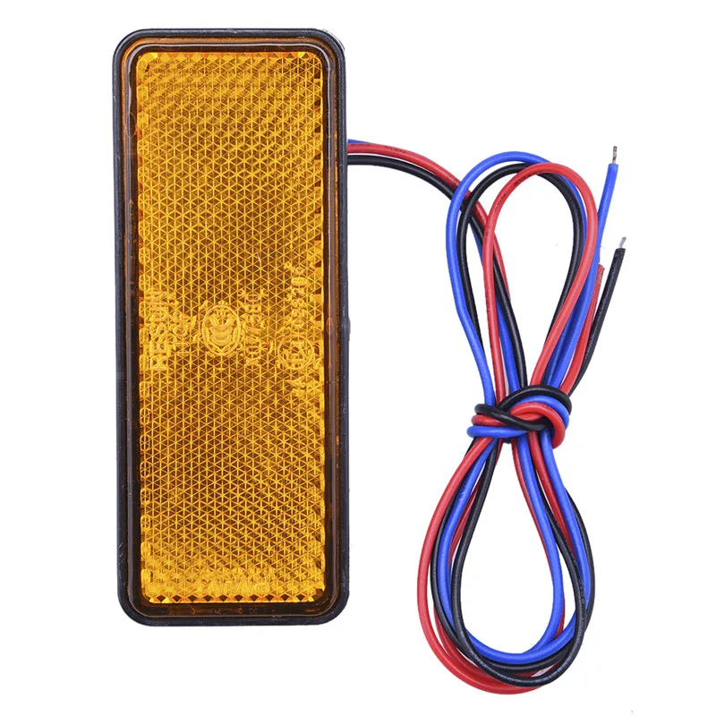 3 вида цветов Прямоугольник Отражатель мотоцикла задний стоп сигнал поворота