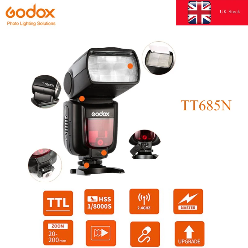 [Наличии в ЕС] Godox TT685N ttl 2 4 GHz GN60 высокоскоростной синхронизатор 1/8000s Беспроводная