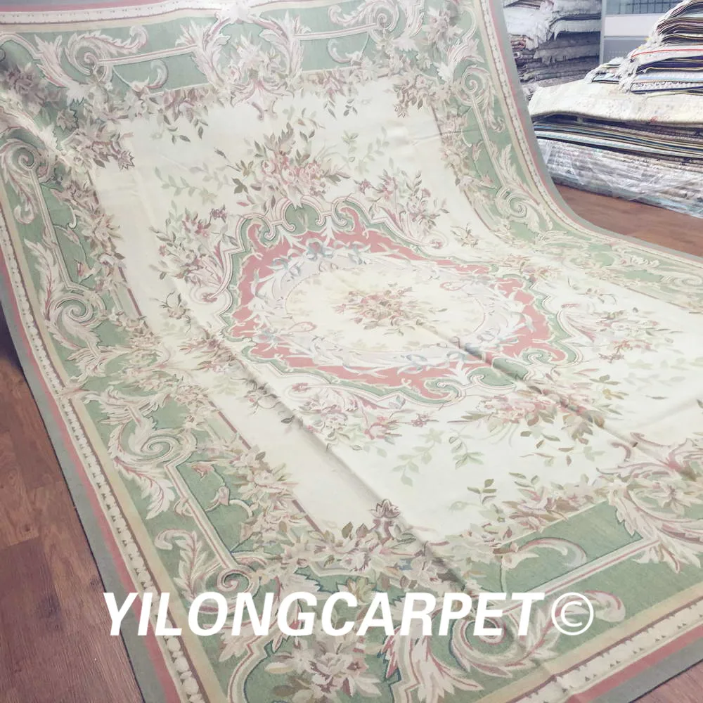 Beste Yilong 9'x12 'grote Handgemaakte Aubusson Tapijt Platte Weave Franse Aangepaste Aubusson Tapijt (Au19-9x12)