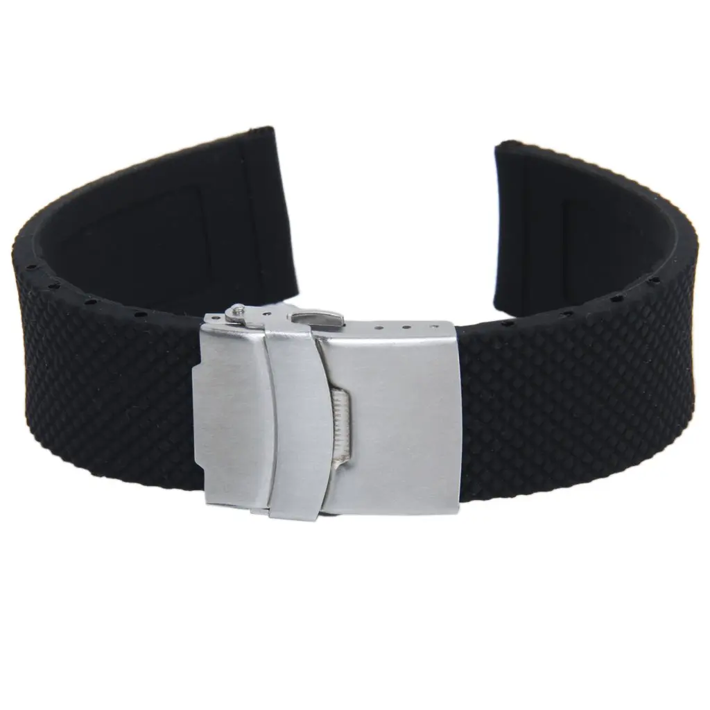 YCYS-ремешок для часов спортивный черный силиконовый резиновый с пряжкой