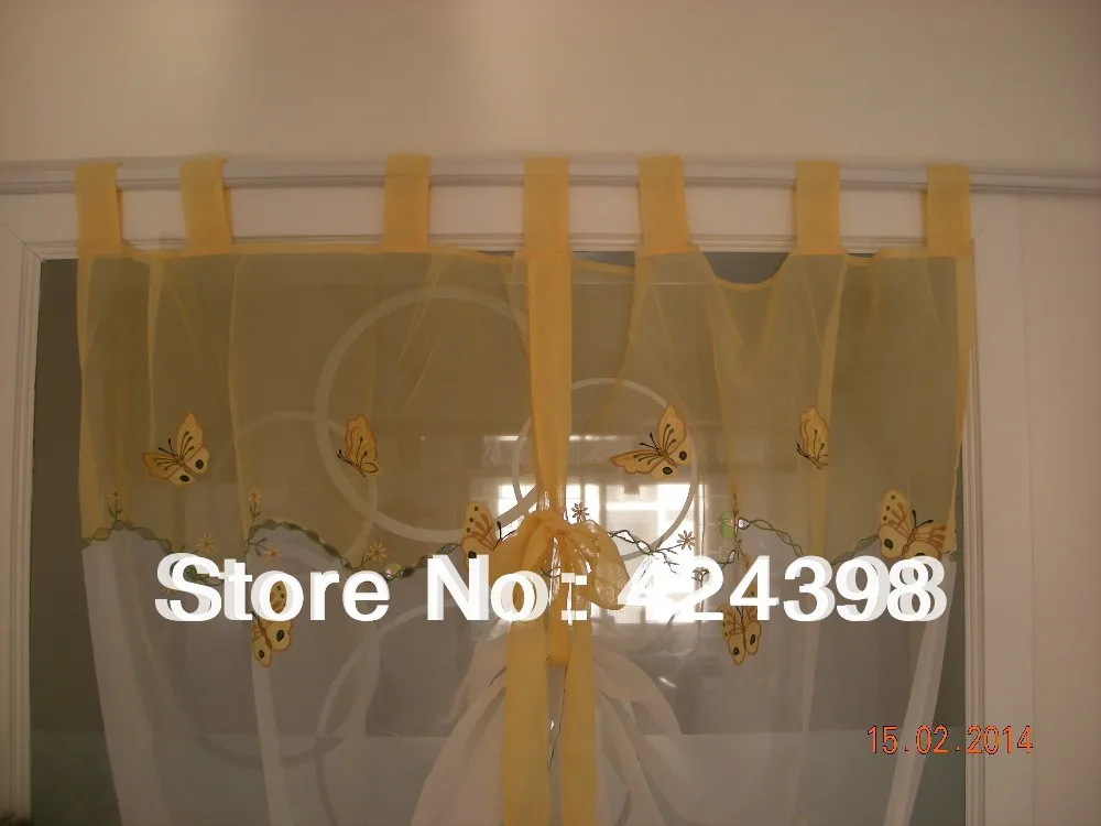 Деревенский воздушный шар кураин кофейная занавеска бабочка вышитые кухонные