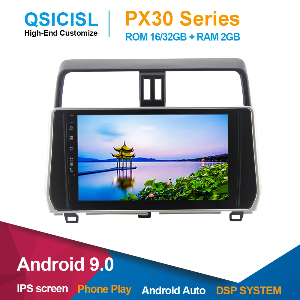 Android 9 0 автомобильный Радио мультимедийный плеер для Toyota 2018 Prado 1 din 10 &quotips дисплей