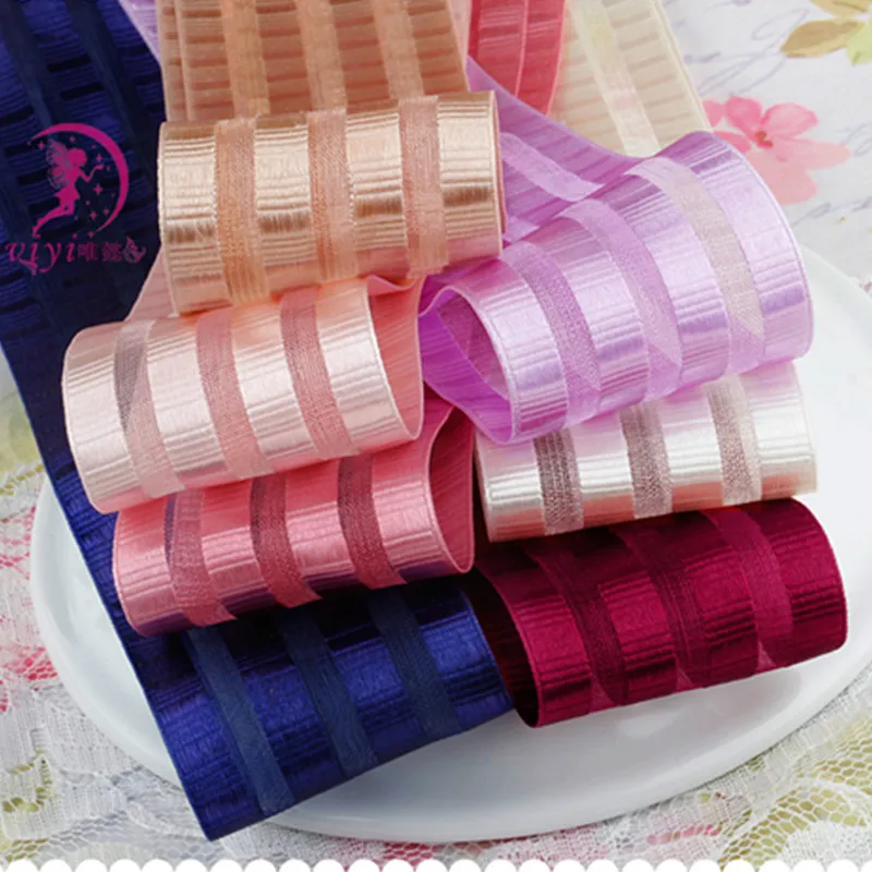 38mm 3.8cm Stripe Yarn Ribbon DIY bowknot accessories Satin ribbons handmade tape riband 6m/lot | Дом и сад