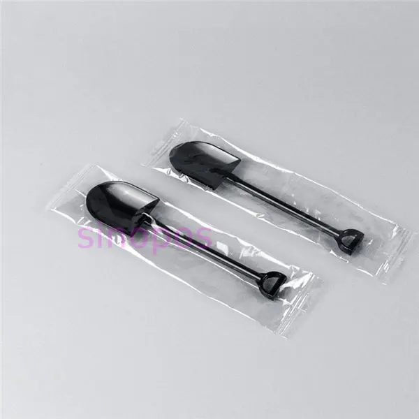 50 шт креативная Лопата Форма пластиковая ложка для торта десерт/мороженое совок