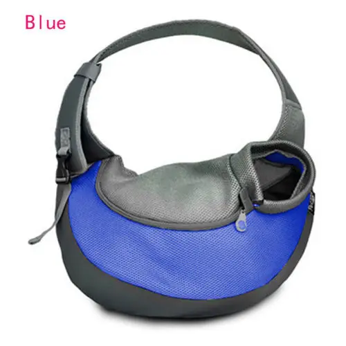 blue Переноска для питомца щенка, сумка для путешествий на открытом воздухе, сумка из сетки Оксфорд, сумка на одно плечо, слинг из сетки, Удобная дорожная сумка-тоут, сумка на плечо - Цвет: blue