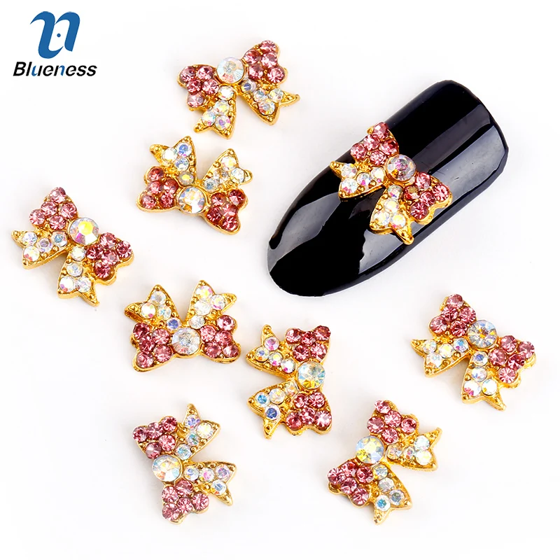 стразы для ногтей втирка Новый 10 Шт. 3D Nail Art Инструменты Камни Лук Кристалл Стразы