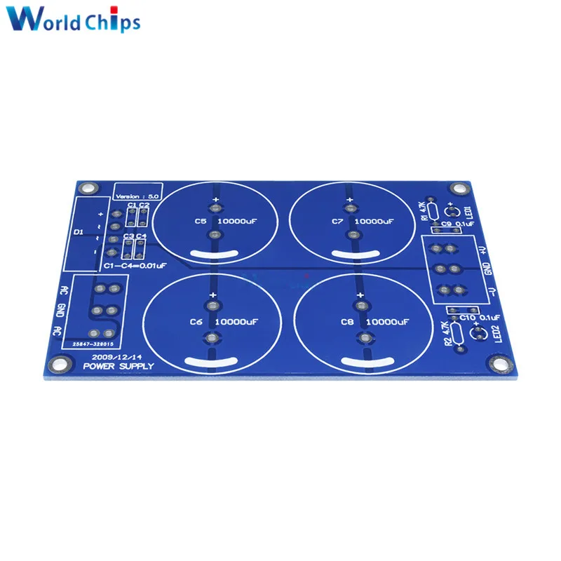 Плата питания Выпрямительного фильтра 4*10000 мкФ four 10000uF 50V для LM3886TF TDA7293 PCB Module LM3886