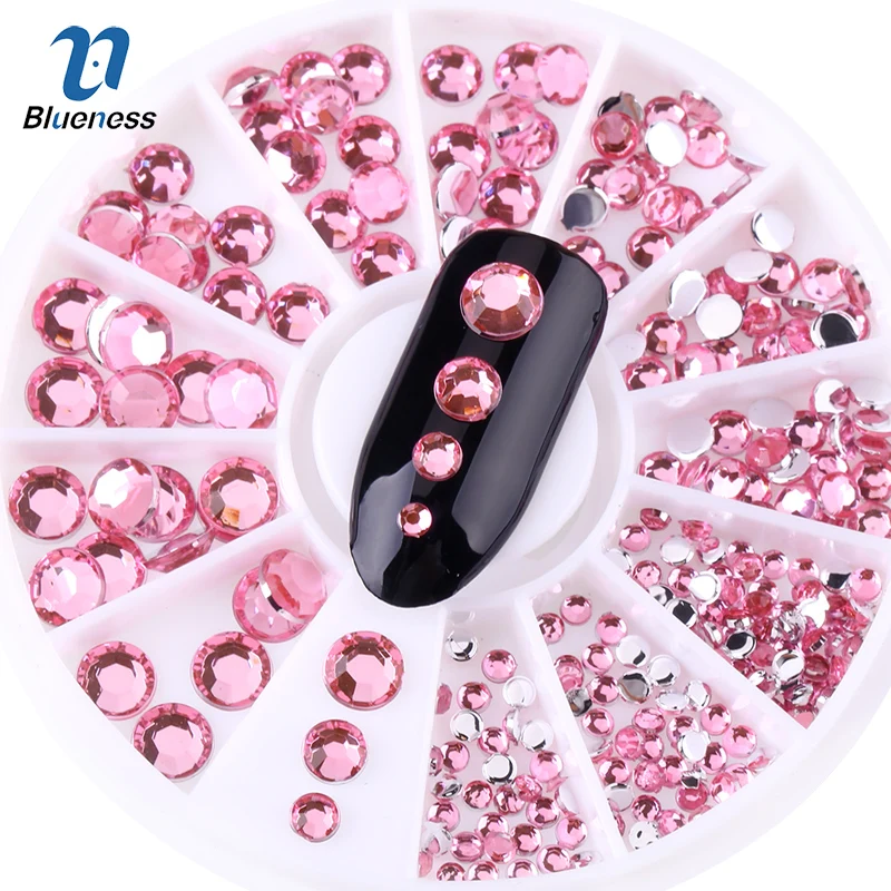 стразы для ногтей микс Фиолетовый Стразы Для Nail Art Блеск Советы Колеса Ногтей 3D DIY
