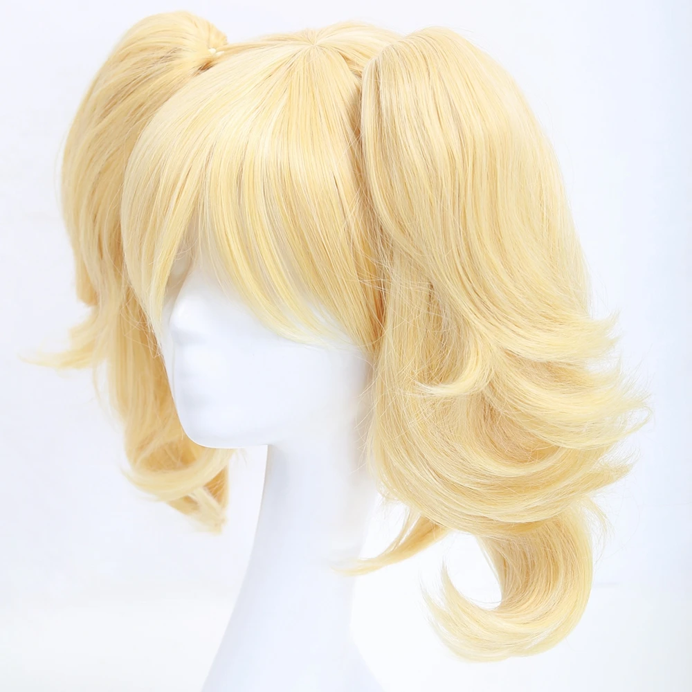 Arkham City Harley Quinn Fashion Golden Yellow Hair Wig Women 2018 Cosplay Costume Accessories For Halloween Christmas Party |