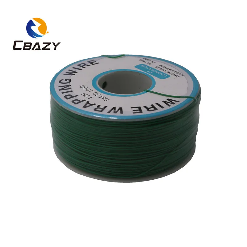 CBAZY 250 м электрический провод обёрточная бумага ping обёрточная бумага 10 цветов одножильный Медный AWG30 кабель OK провода и PCB провода - Цвет: green
