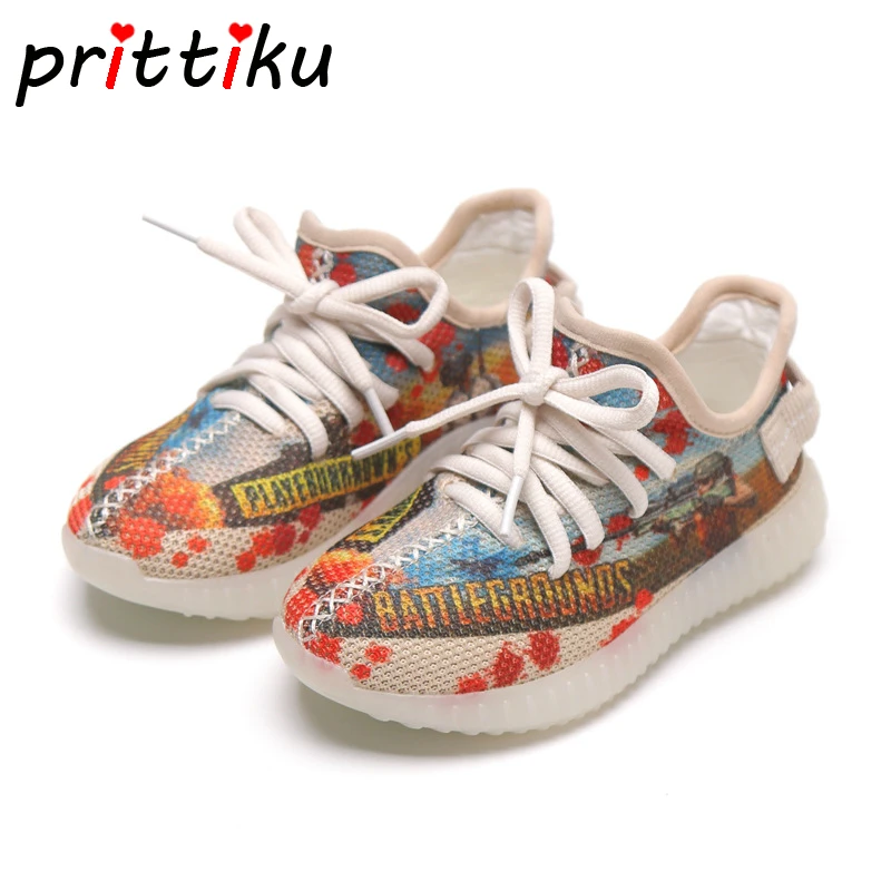 Кроссовки сетчатые с граффити для мальчиков и девочек повседневные школьные