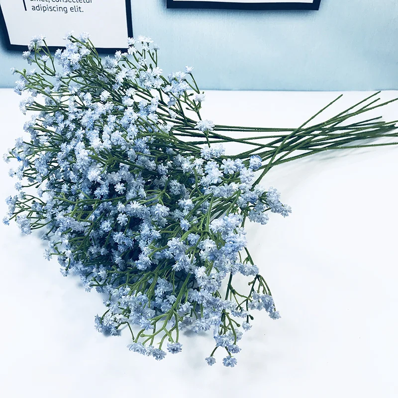 Искусственный цветок из искусственной кожи Gypsophila свадебные цветы украшение дома