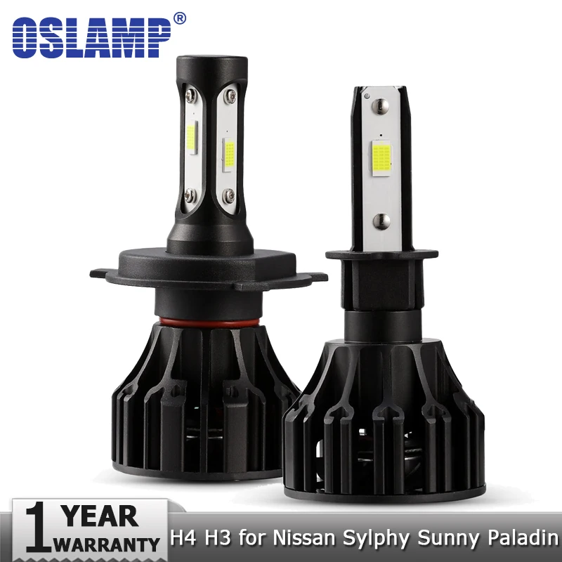 Oslamp H4 Hi lo автомобильная светодиодная лампа для фары COB Chips 72 Вт 8000lm Авто налобный
