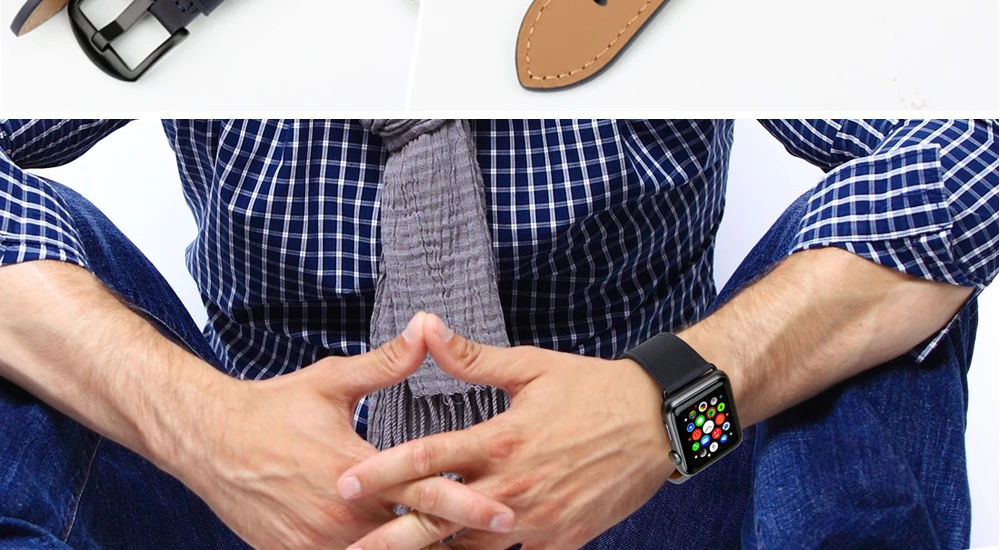 Браслеты MAIKES для часов iwatch 42 мм 38 мм ремешок для часов для Apple Watch 4 ремешок 44 мм 40 мм натуральная коровья кожа аксессуары для часов