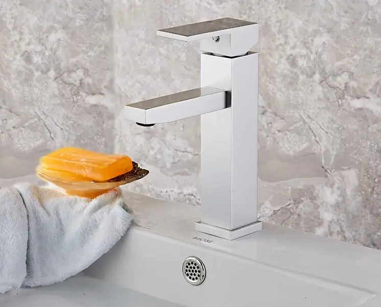 Алюминиевый смеситель для ванной комнаты кран умывальника горячей и холодной