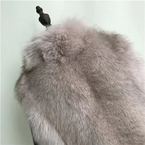 Light skin pink Натуральный Лисий мех пальто Длинная секция женское меховое пальто зимнее роскошное Лисий Мех действительно Высокое качество пальто - Цвет: Light skin pink
