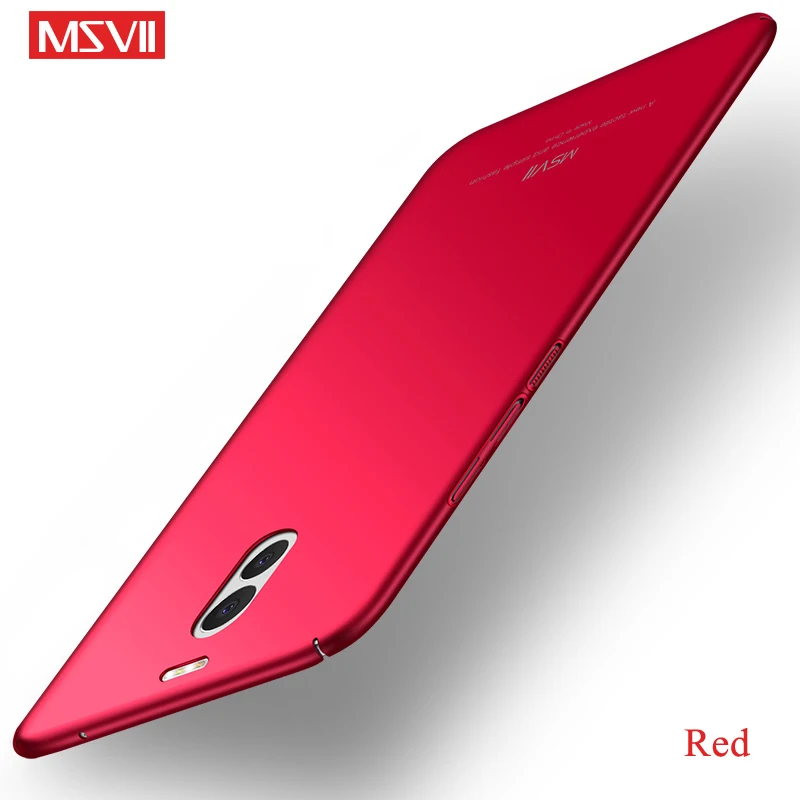 Красный Для Meizu M6 M5 M3 Note чехол MSVII кольцо на палец Матовый Жесткий чехол для Meizu M5 M3s Mini держатель задняя крышка для Meizu M6 чехол - Цвет: Красный