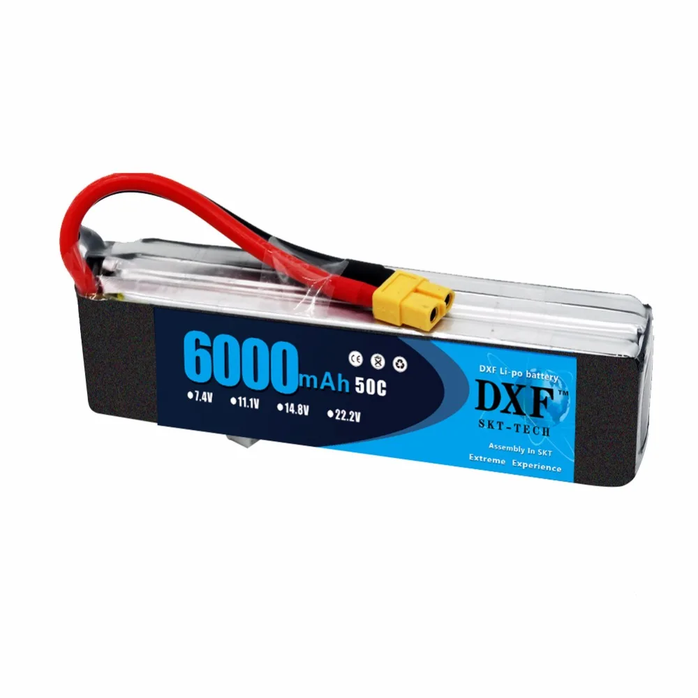 DXF 3S 11.1V 6000mAh High Power 50C RC LiPo Battery with XT60 plug For DJI F450 Quadcopter Car Boat Truck Helicopter Airplane | Игрушки и