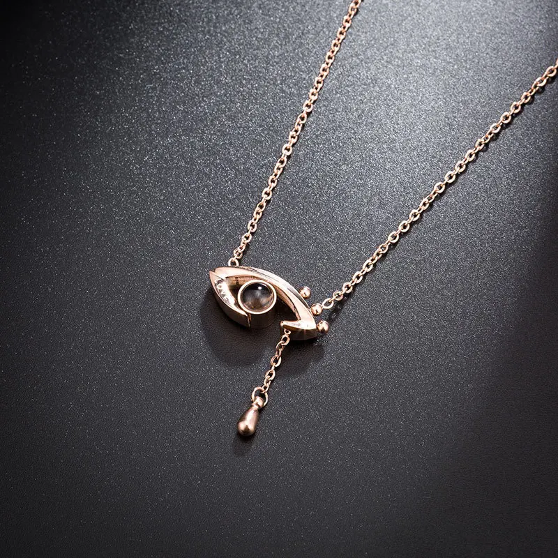 Романтическое миниатюрное ожерелье на 100 языках с надписью I Love You In the Eye ювелирное