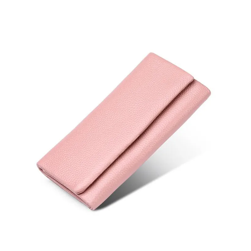 Женский кошелек из натуральной кожи женский длинный клатч Дамский сумка для