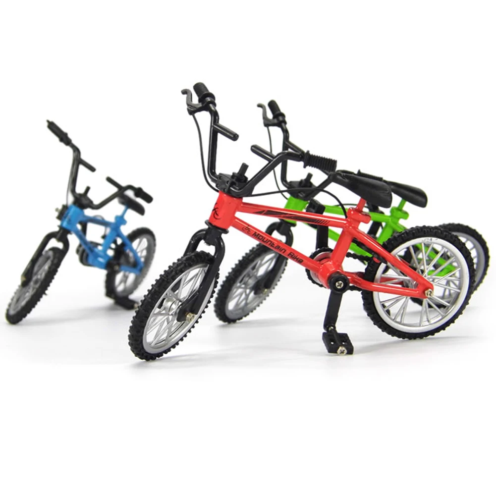 Сплав Мини Палец игрушечные велосипеды bmx ручной горный велосипед модель с запасными шинами инструменты велосипед дети игрушка случайный цвет
