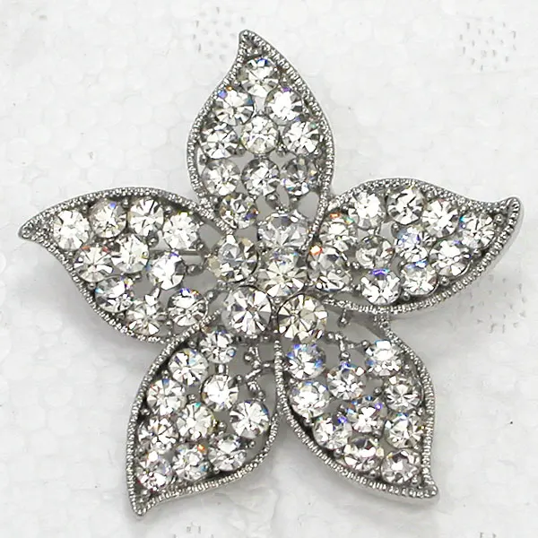 

Clear Rhinestone brooch Wedding party Flower Pin brooches C398 A