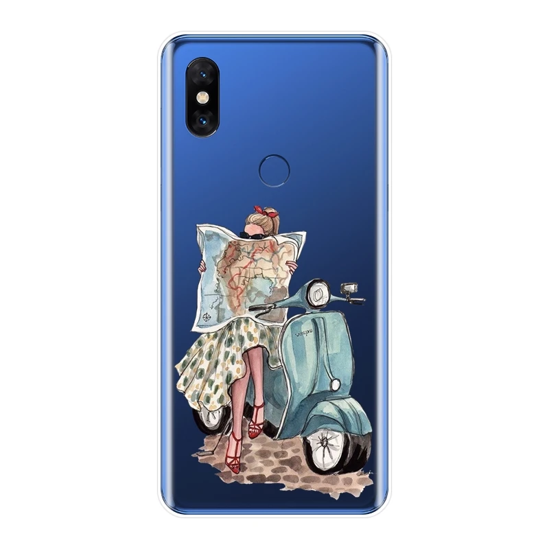 Чехол для телефона Xiaomi Mi Max Note 1 2 3 силиконовый черный чехол девушек путешествий