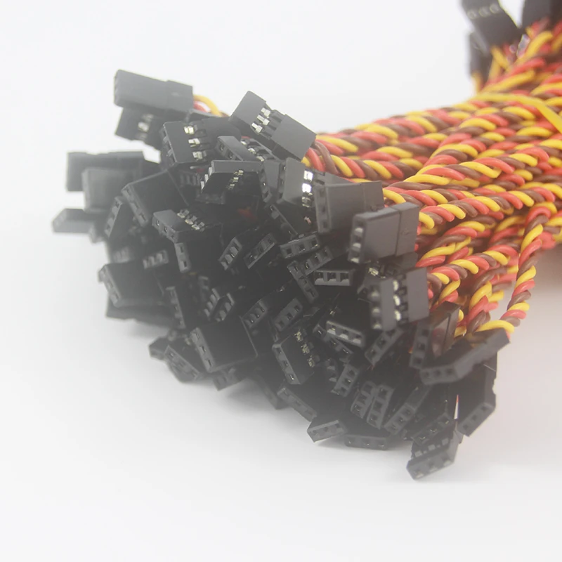 OliYin 100 шт./лот RC Servo удлинитель свинцовый кабель для Futaba JR штекерные кабели мм 10 см