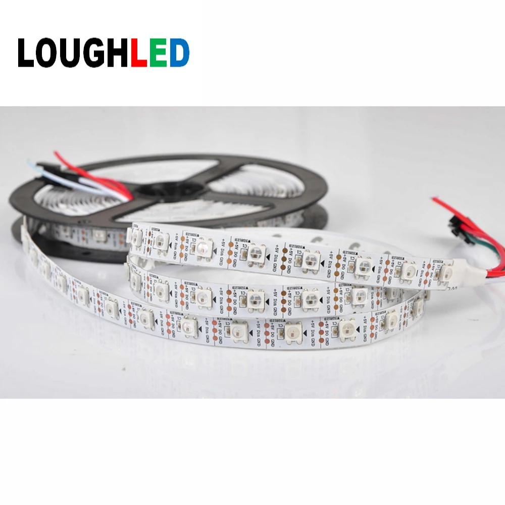 WS2812 точка управления Магия цвета SMD5050 DC5V гибкие Светодиодные ленты 60