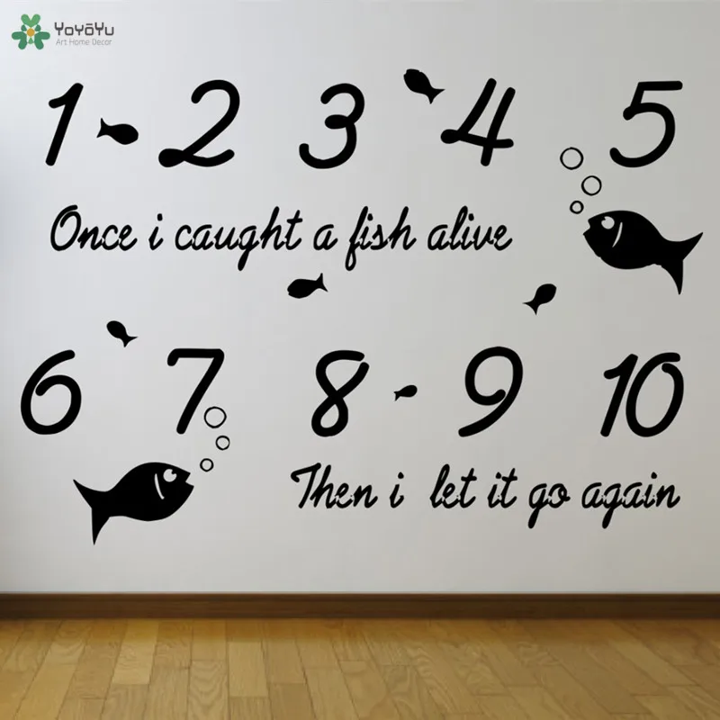 

YOYOYU Wall Decal Creative Modern Design Nursery Room Wall Sticker Quotes Fish Alive Interior Baby Bedroom Home Decor DIY CY138